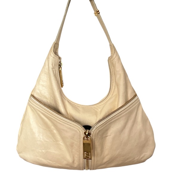 FENDI Zucca Zip Hobo Shoulder Bag - Picture 3 of 13